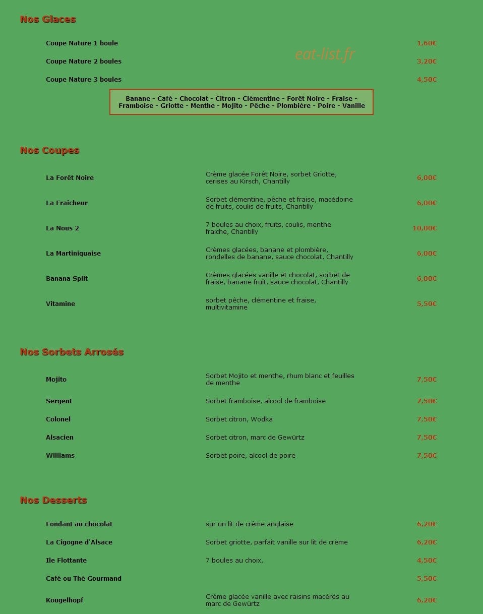 Le Caveau Au Soleil d'Or — carte page 5