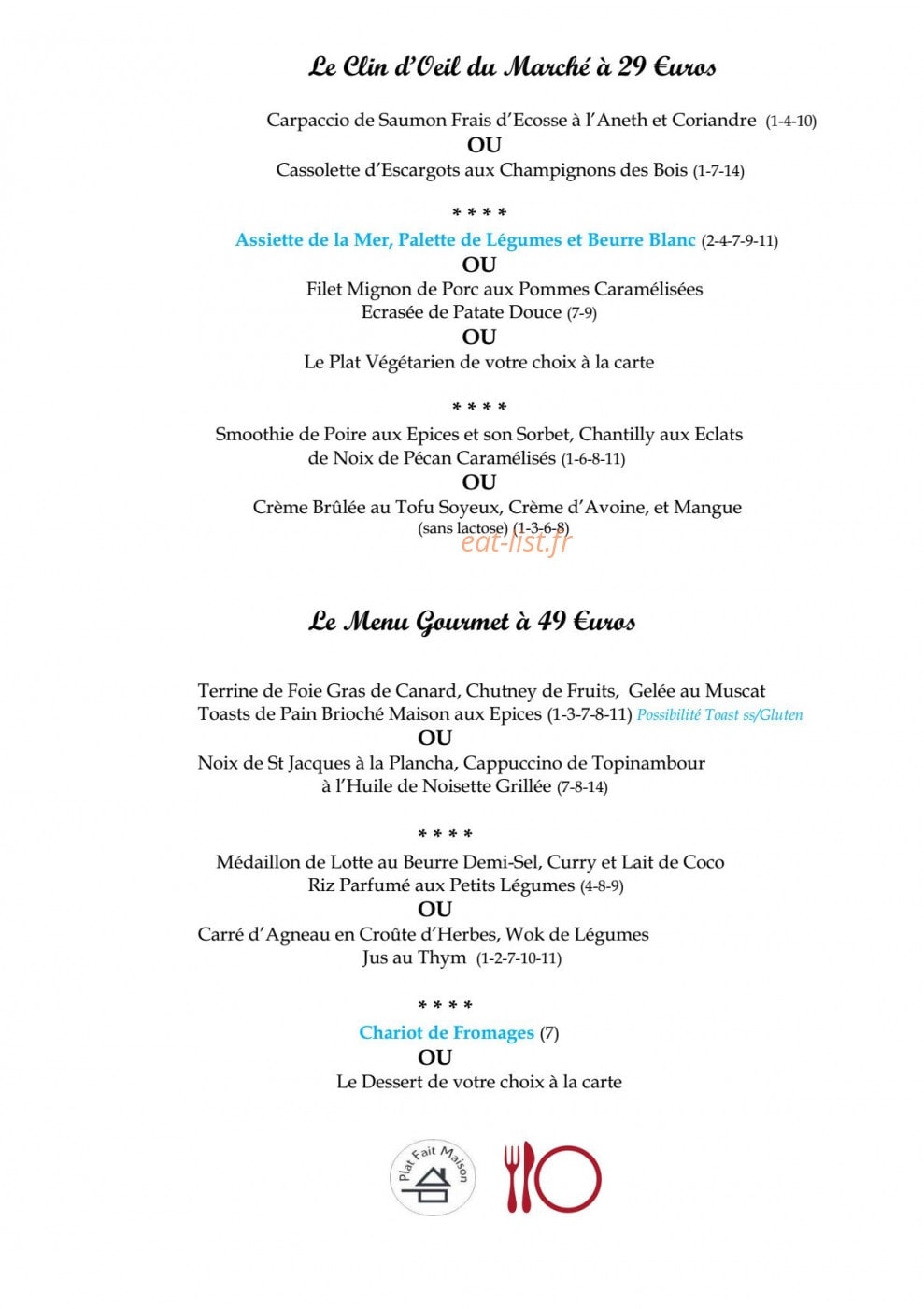 Le Jardin des Saveurs — carte page 3