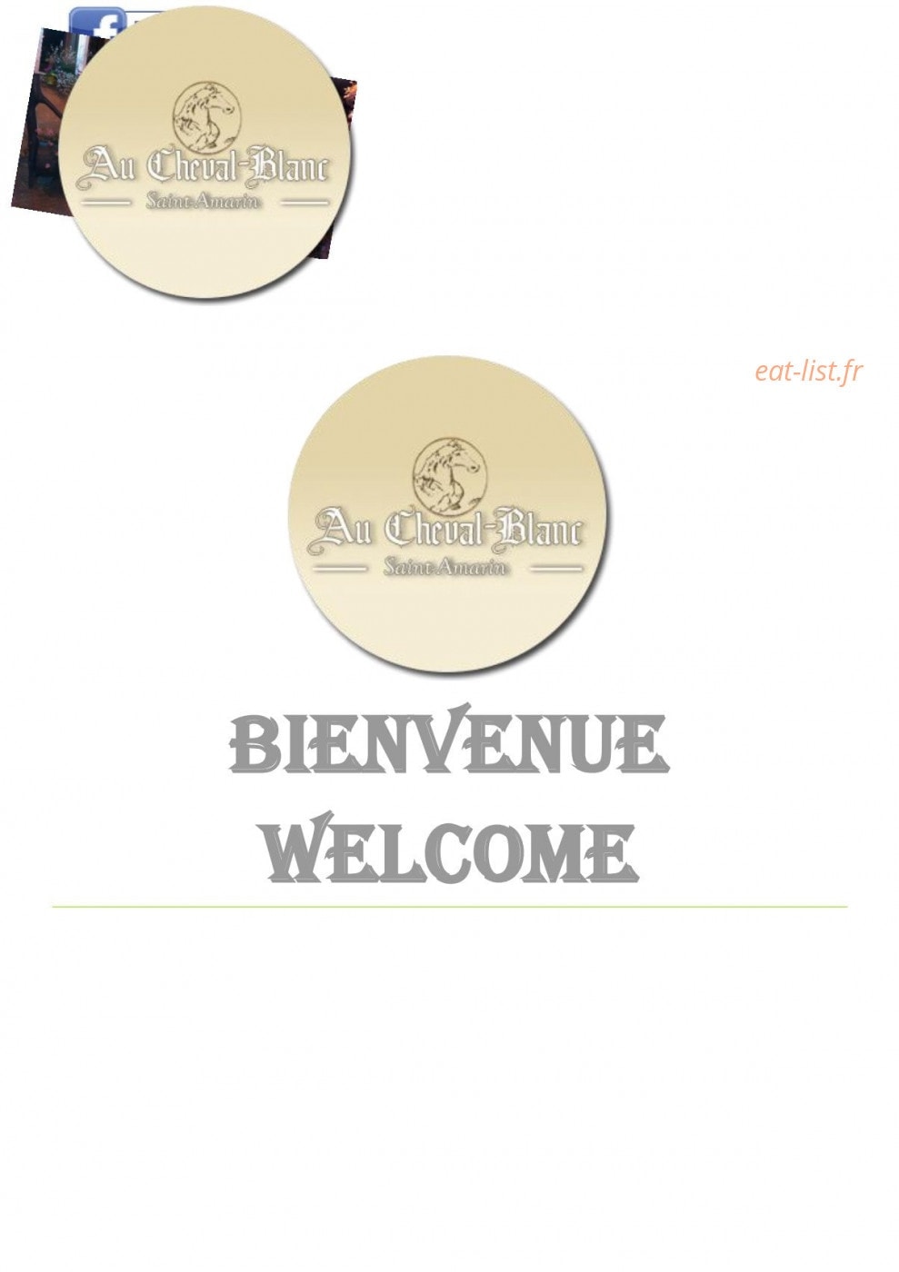 Au Cheval Blanc — carte page 2