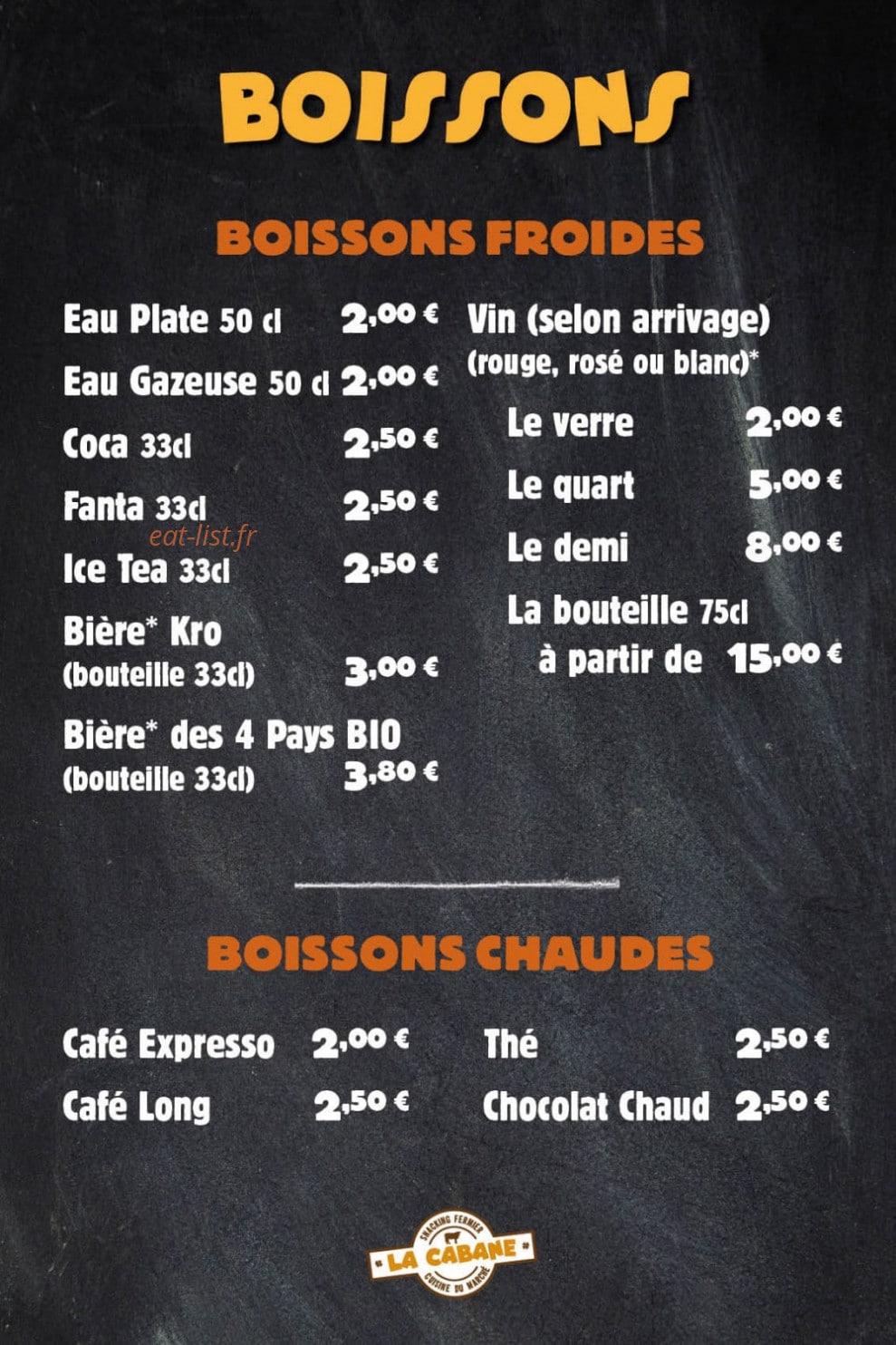 La Cabane — carte page 6