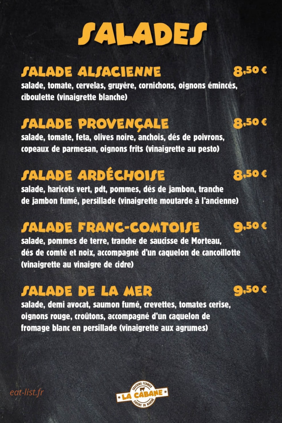 La Cabane — carte page 3