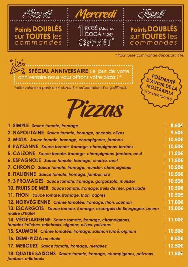 Pizza chrono — carte page 2