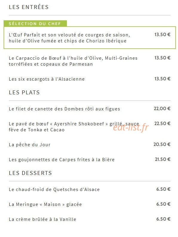 A l'Arbre Vert — carte page 1