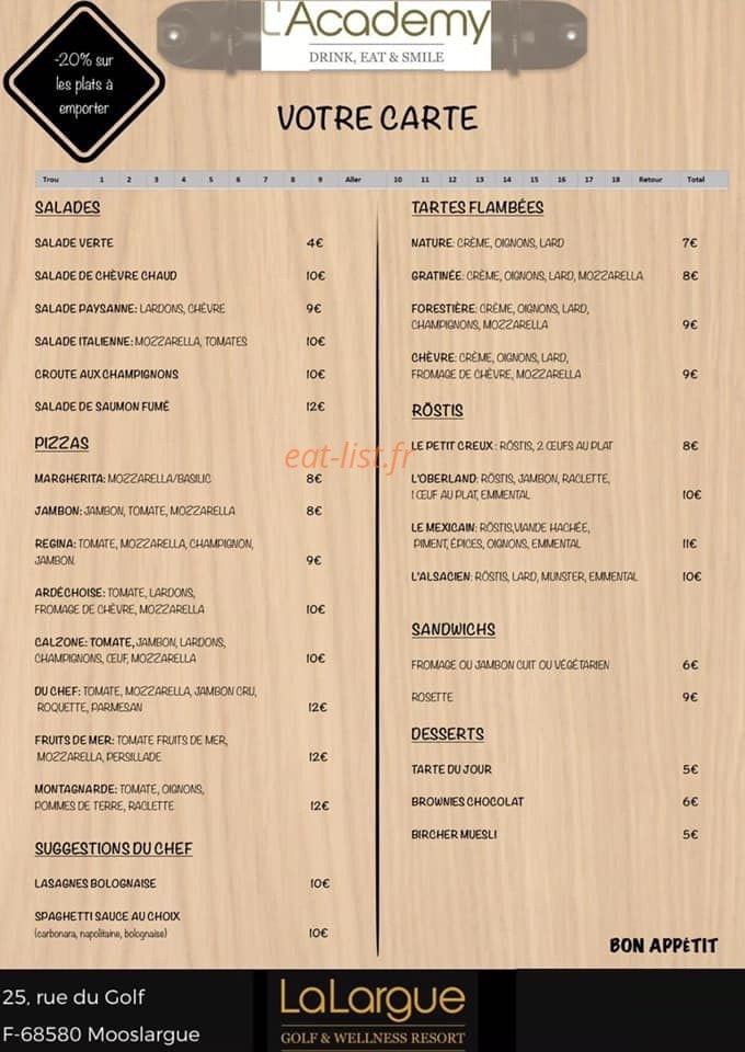 L’Academy — carte page 1