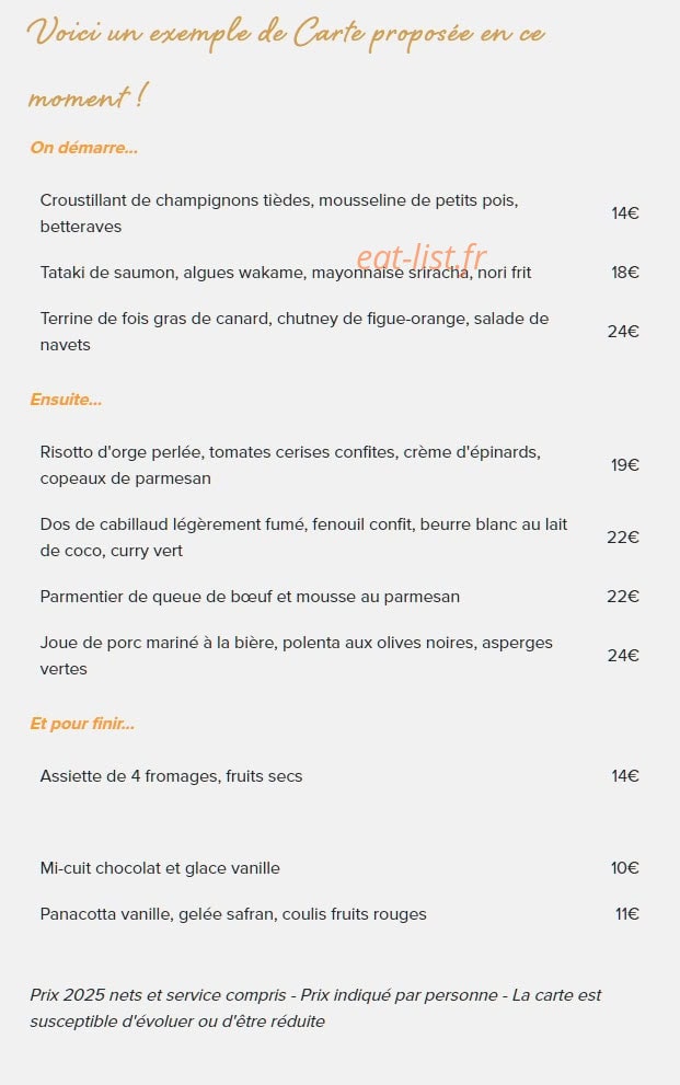 Le Clos des Sources — carte page 1