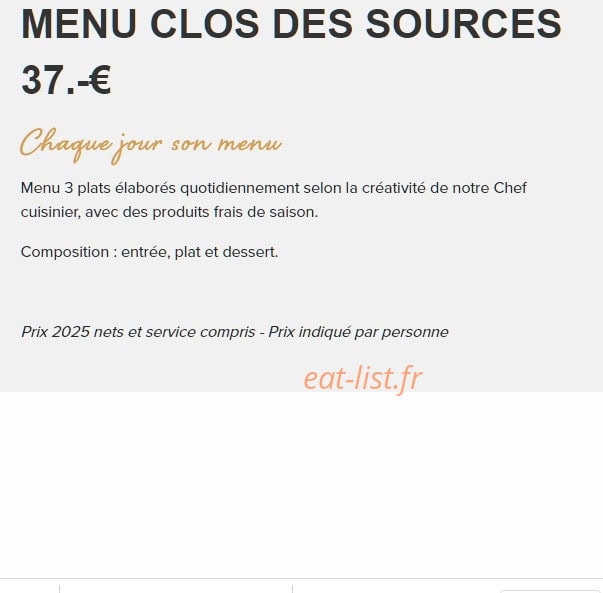 Le Clos des Sources — carte page 3