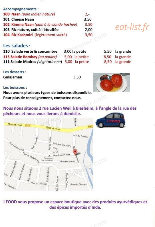I Food — carte page 4