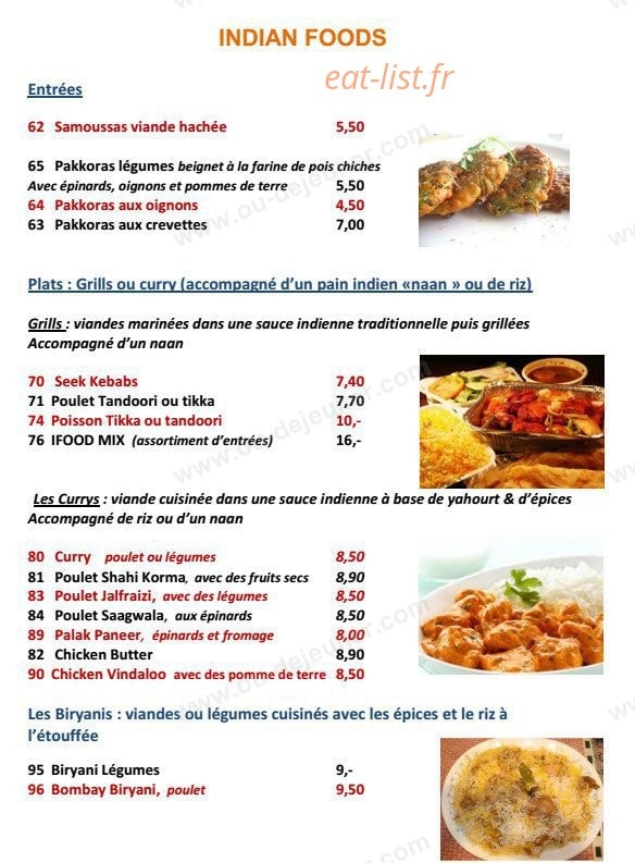 I Food — carte page 3
