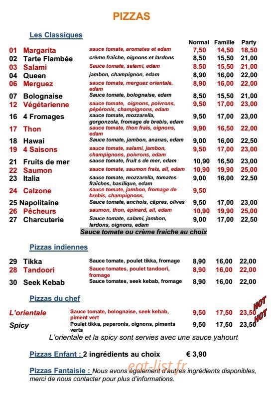 I Food — carte page 2