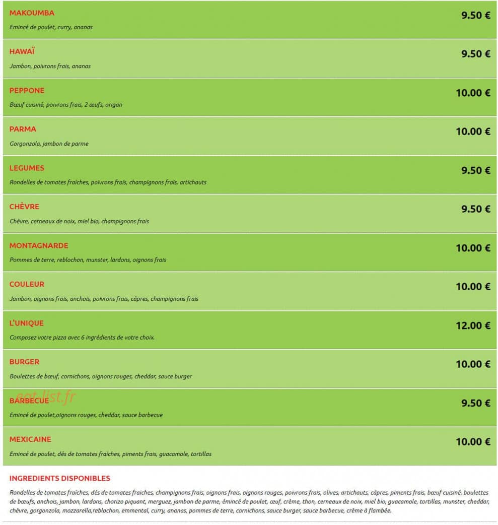 Hetla'pizz — carte page 3