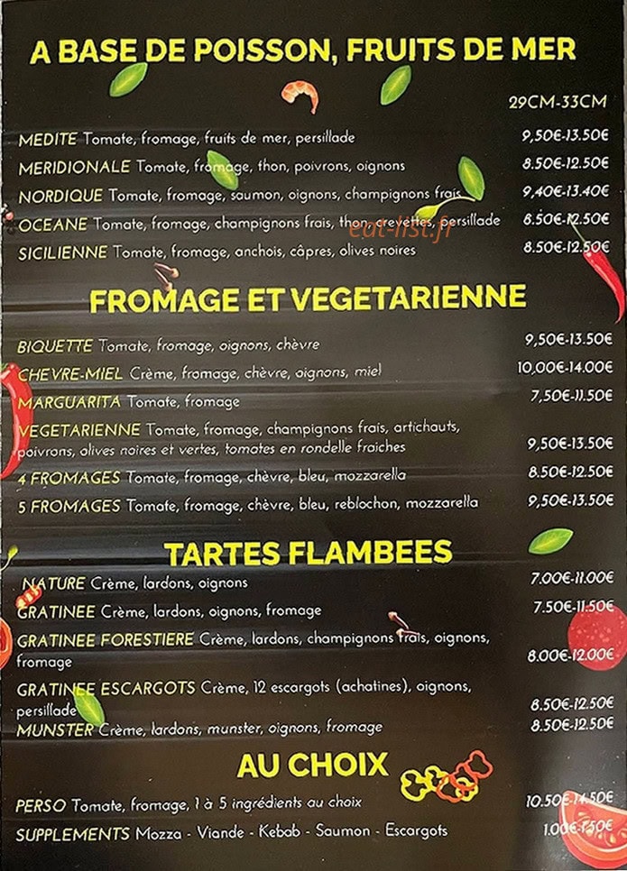 La Casa Pizza — carte page 3