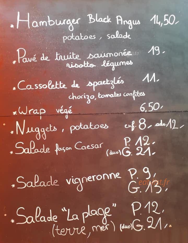 La Plage — carte page 1