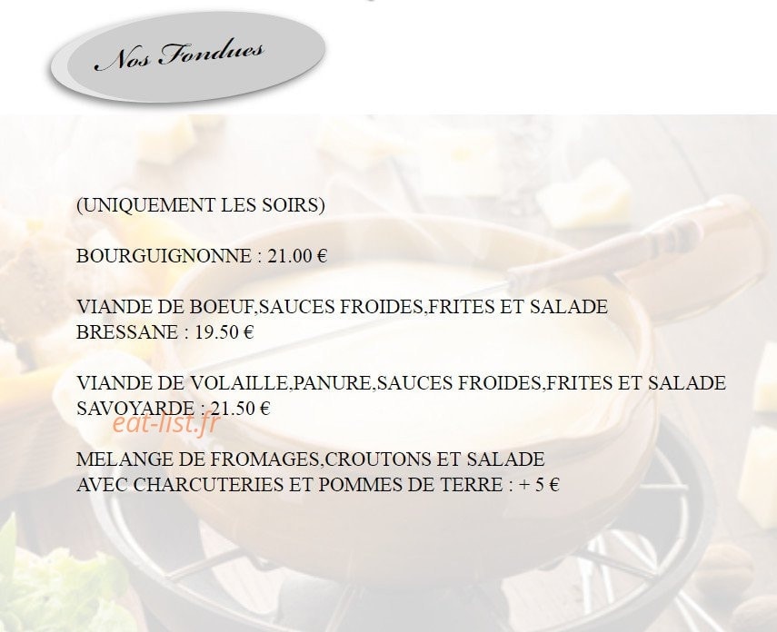Restaurant A la Truite — carte page 4