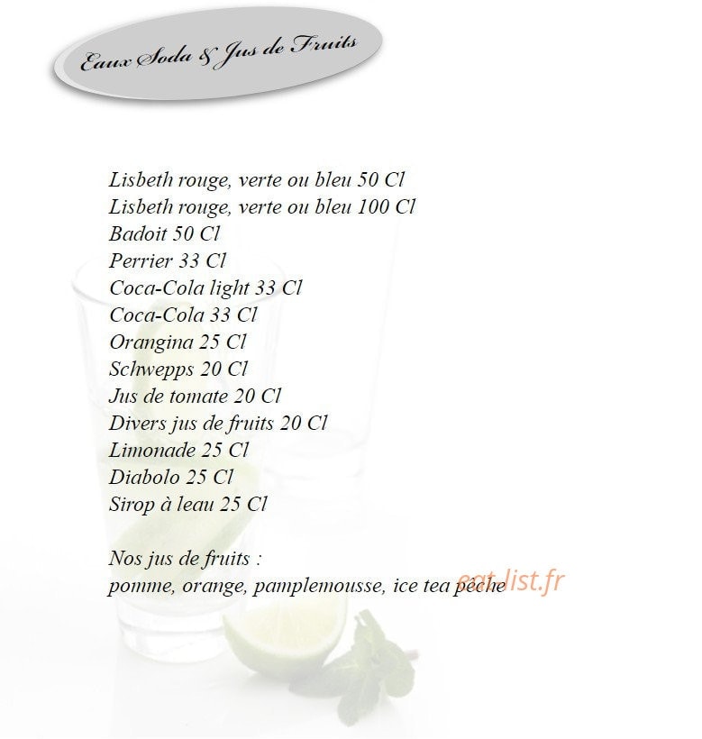 Restaurant A la Truite — carte page 7
