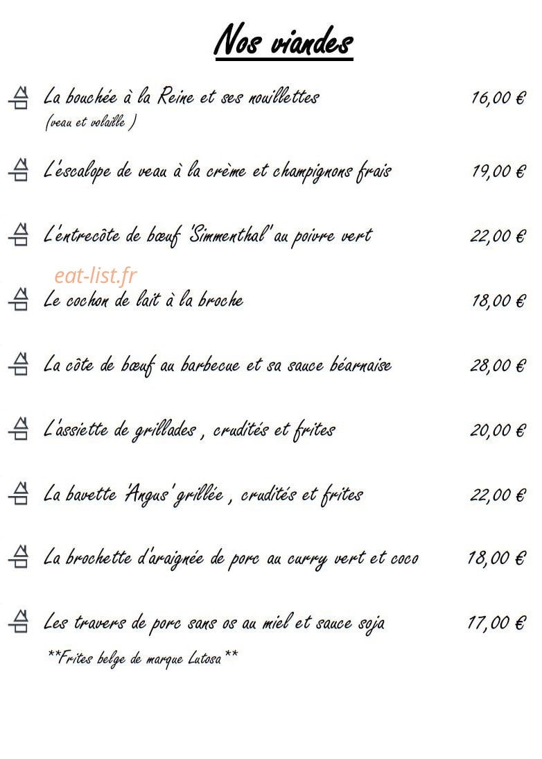 Restaurant A la Truite — carte page 2