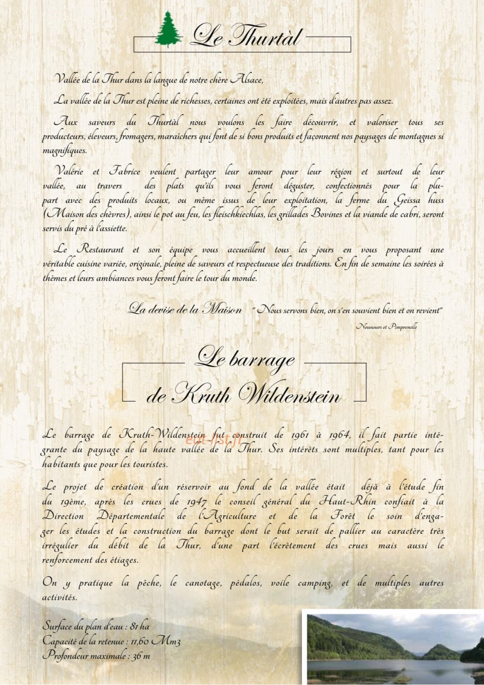 Aux Saveurs du Thurtàl — carte page 2