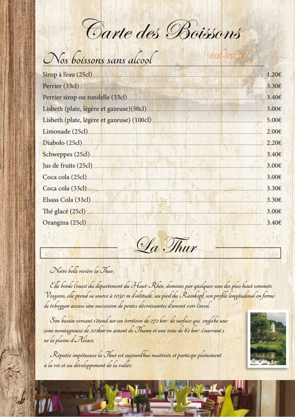 Aux Saveurs du Thurtàl — carte page 3