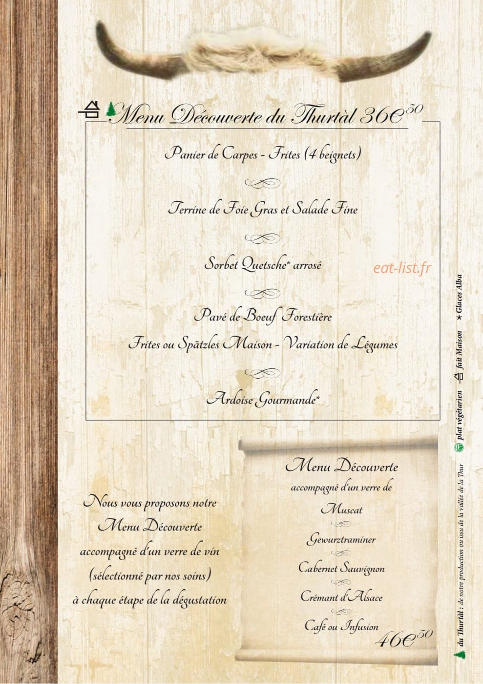 Aux Saveurs du Thurtàl — carte page 6