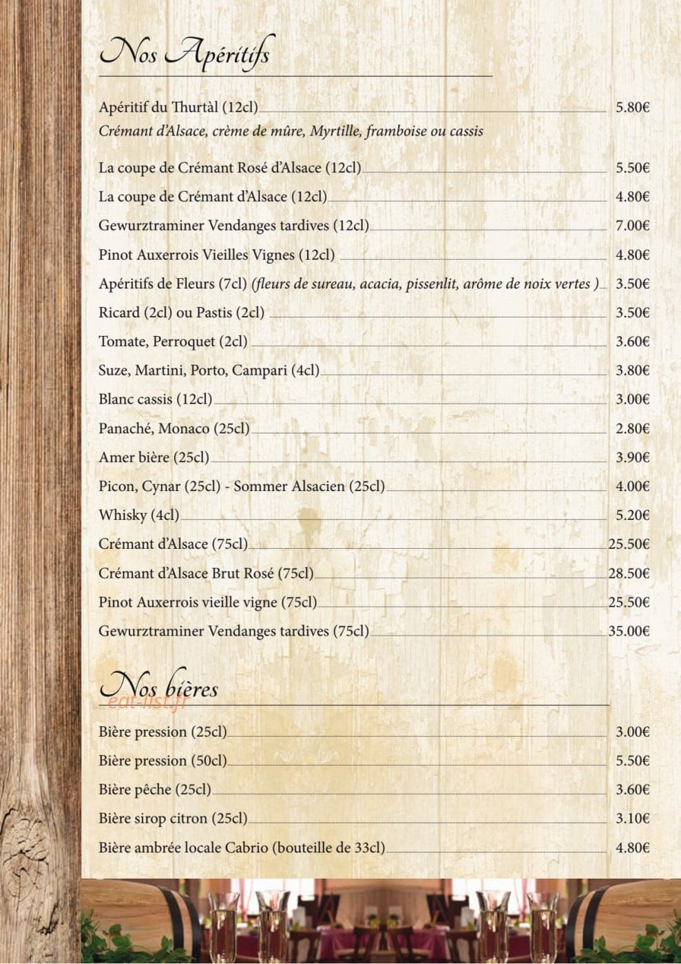 Aux Saveurs du Thurtàl — carte page 4