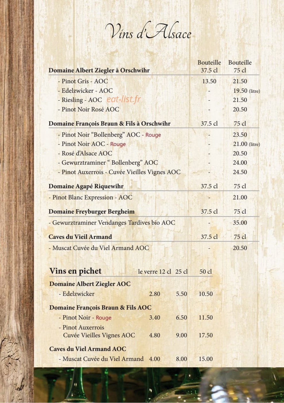 Aux Saveurs du Thurtàl — carte page 11
