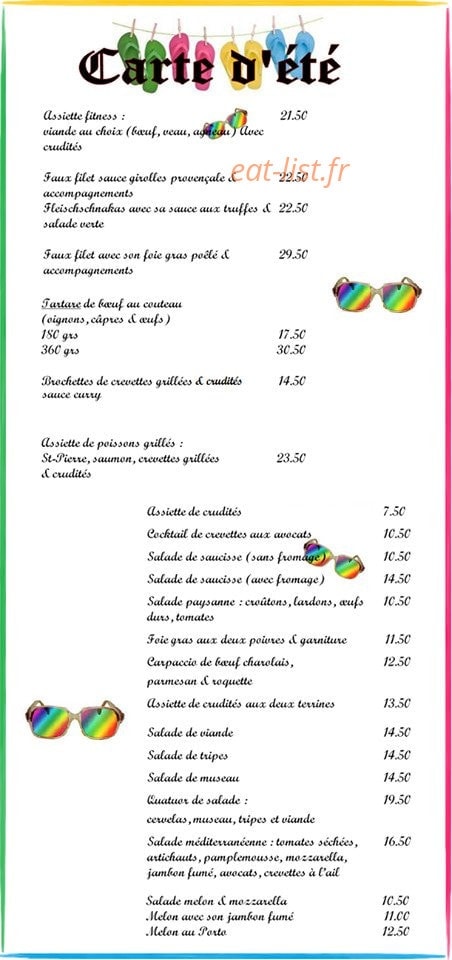 La Taverne du Sundgau — carte page 1