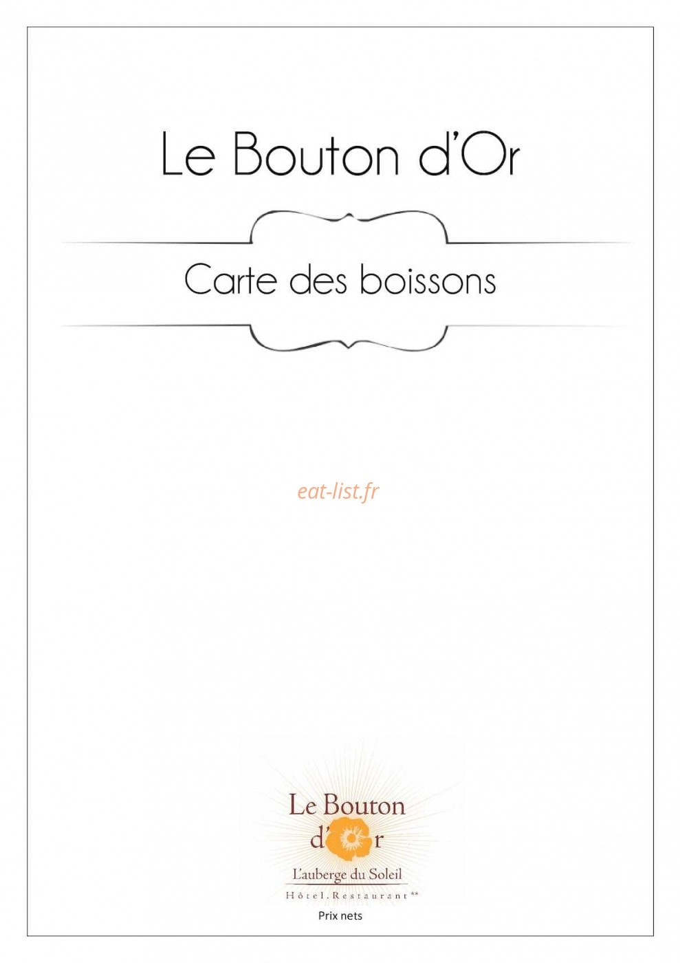 Le Bouton D'or — carte page 9