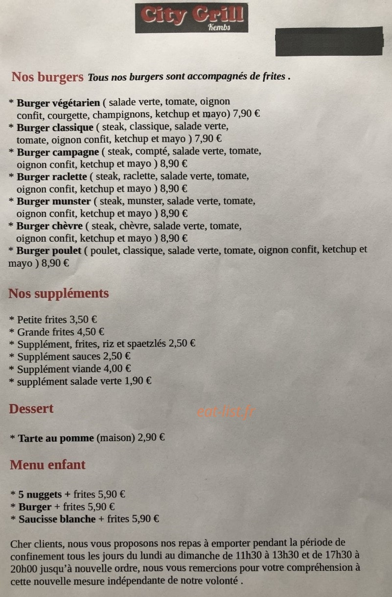 City Grill — carte page 2