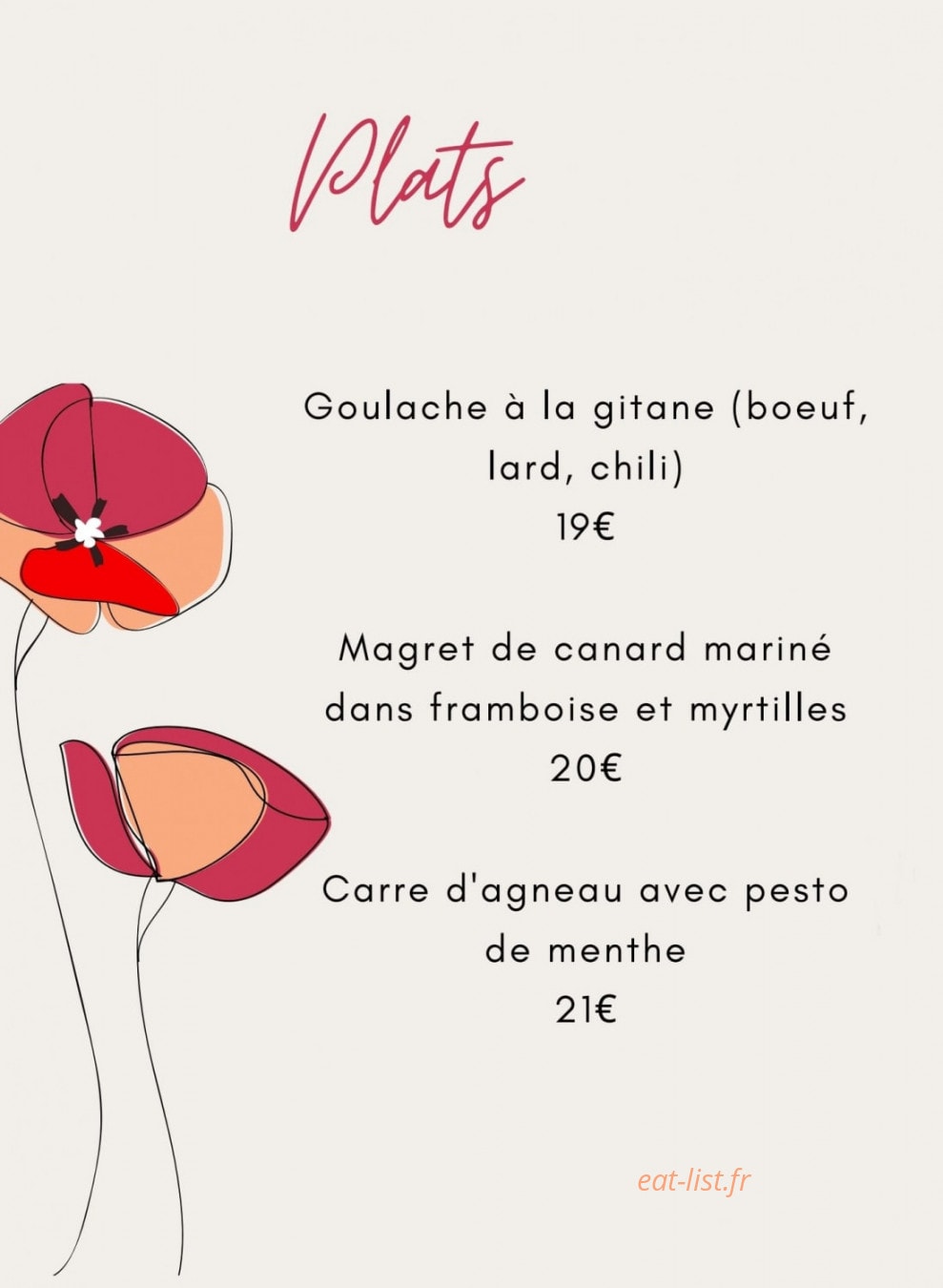 Le Coin des Délices — carte page 2