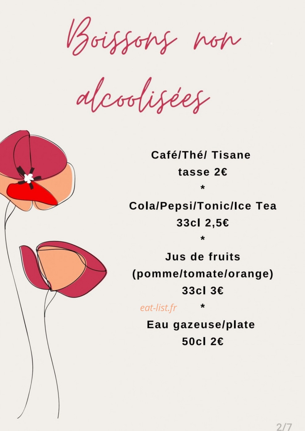 Le Coin des Délices — carte page 7