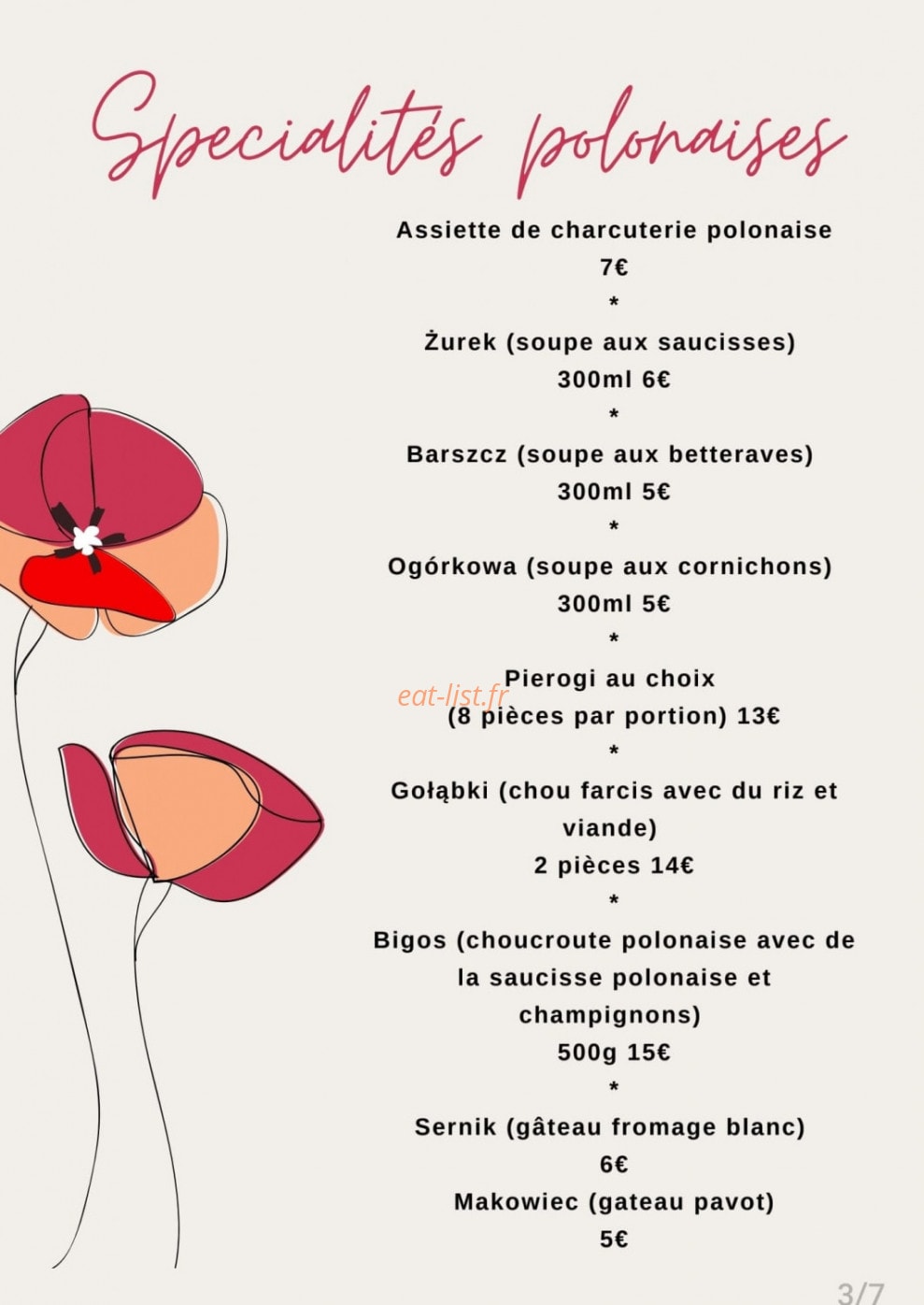 Le Coin des Délices — carte page 4