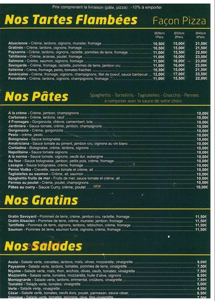 Avola Pizza — carte page 3