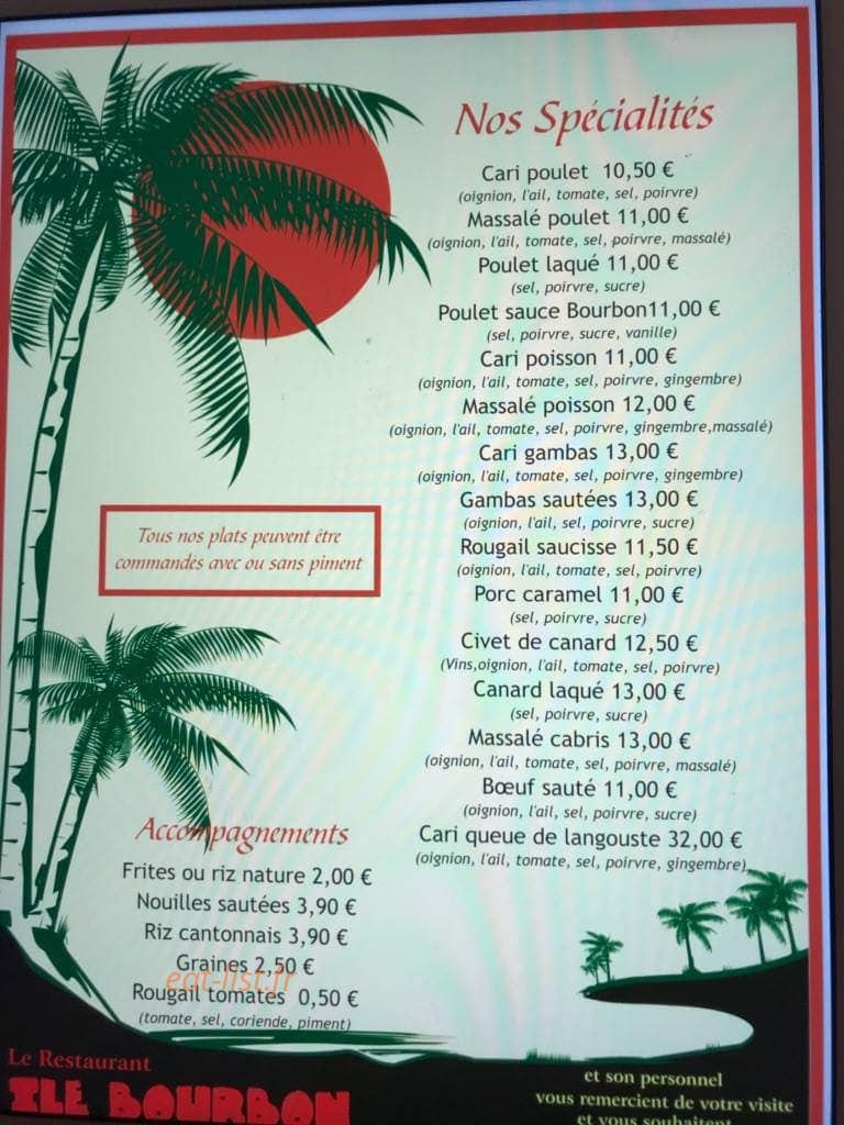Ile Bourbon — carte page 1