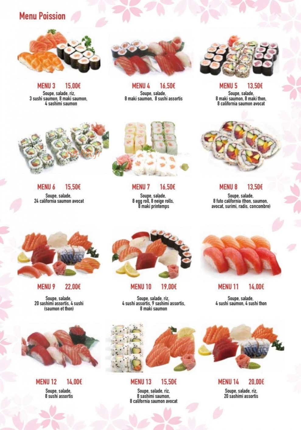 Kimiyo Sushi — carte page 2