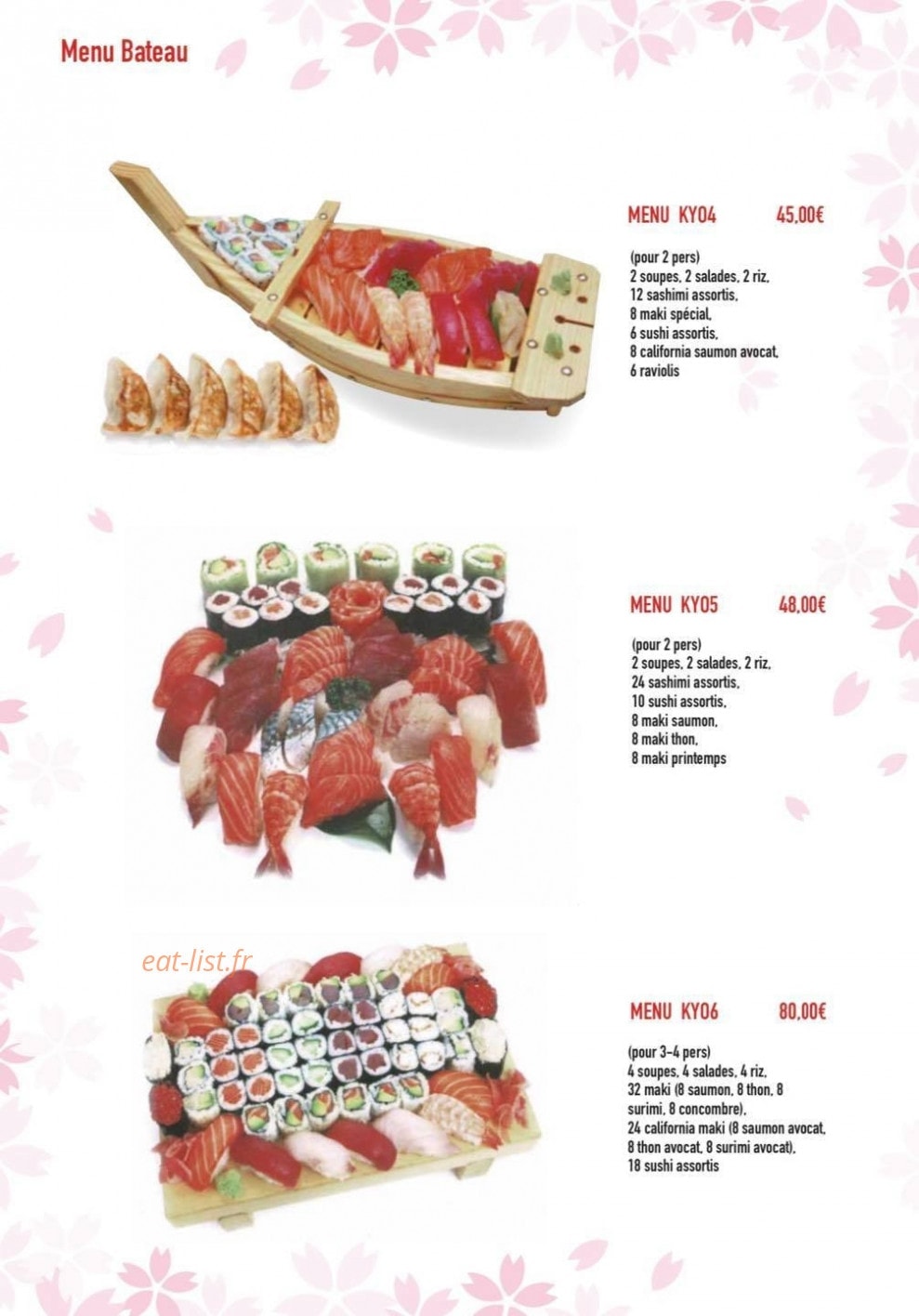 Kimiyo Sushi — carte page 8