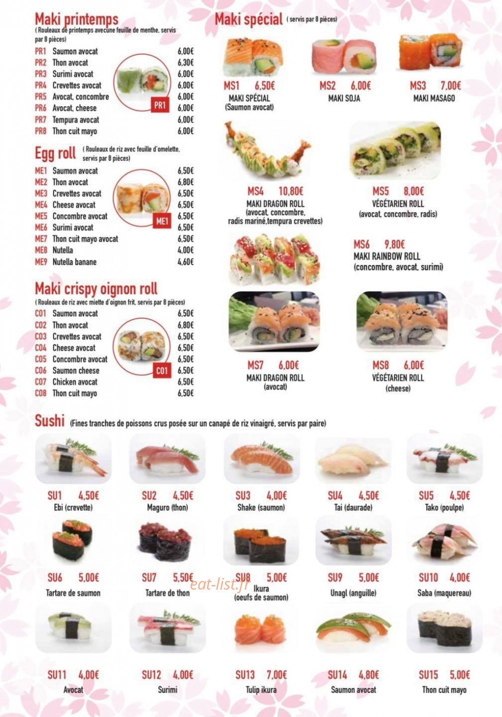 Kimiyo Sushi — carte page 6
