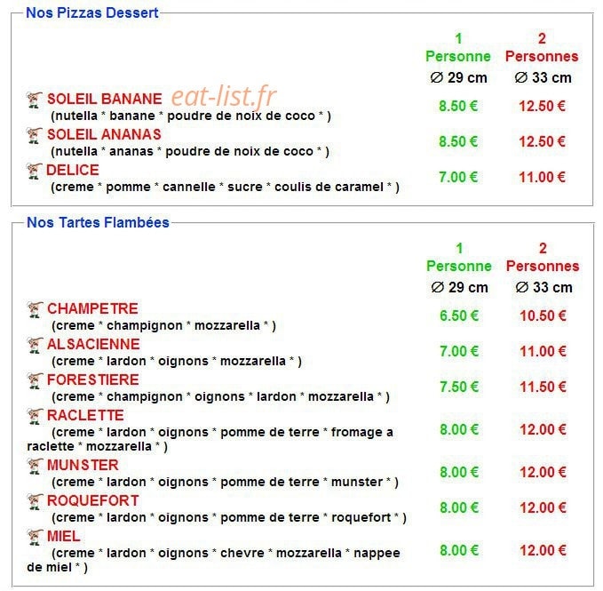 Pizza Marina's — carte page 4