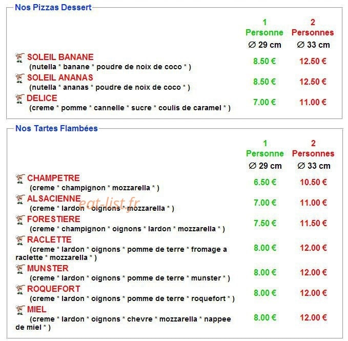 Pizza Marina's — carte page 6