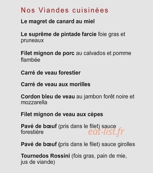 Royer Traiteur — carte page 7