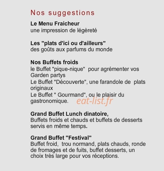 Royer Traiteur — carte page 9