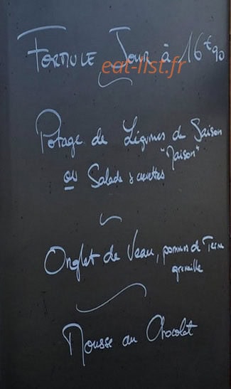 Chez Moustache — carte page 1
