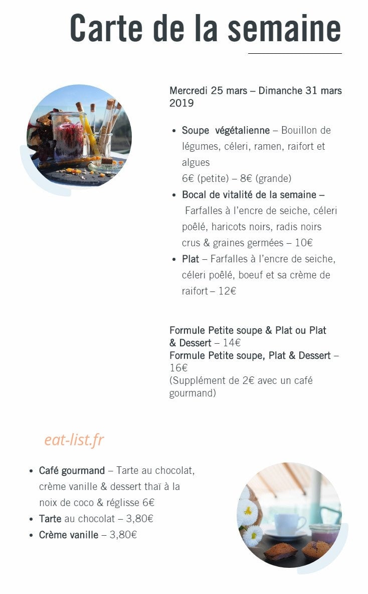 Le Bistr'eau — carte page 1