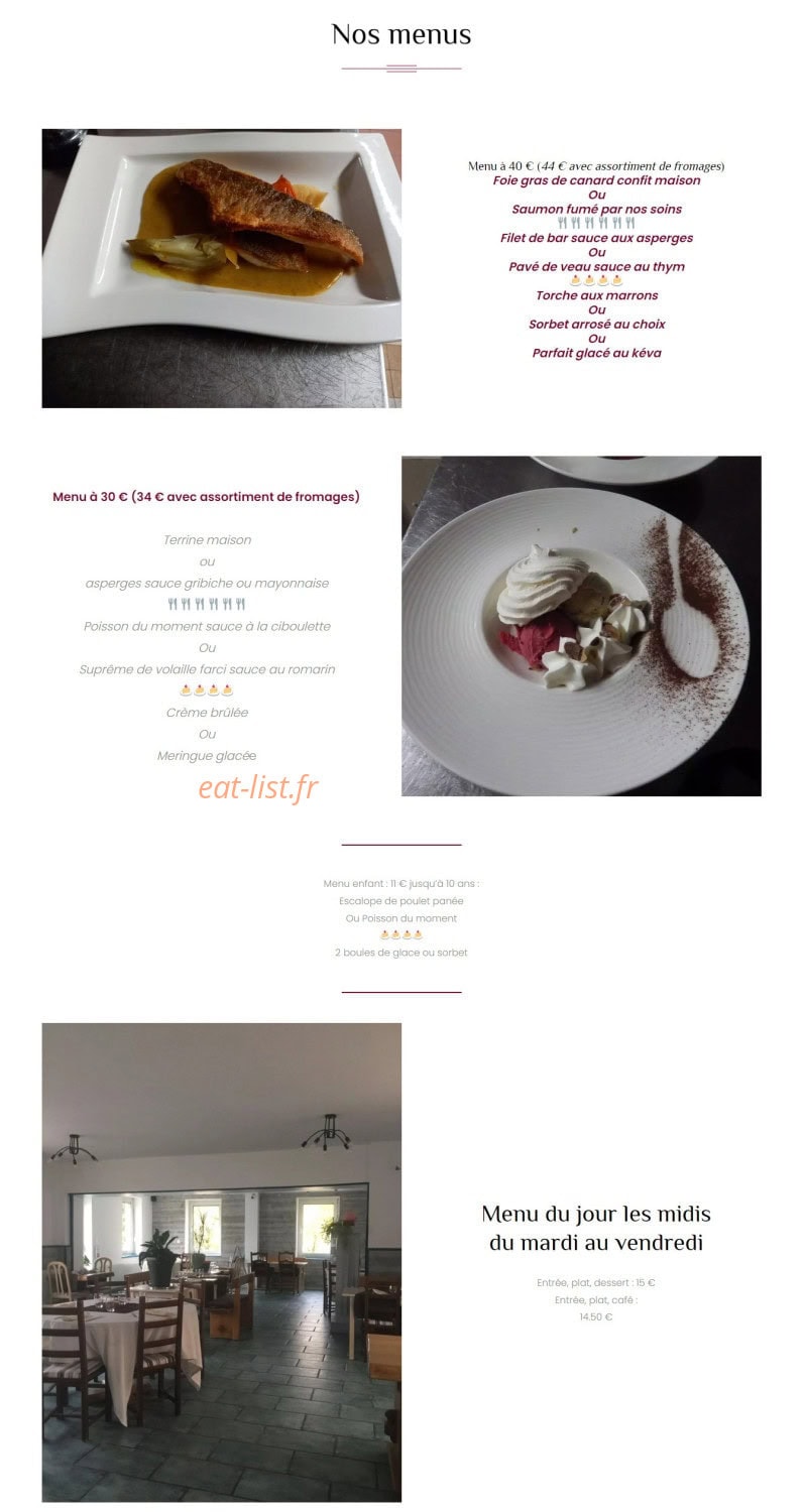 Restaurant Alcôve — carte page 3