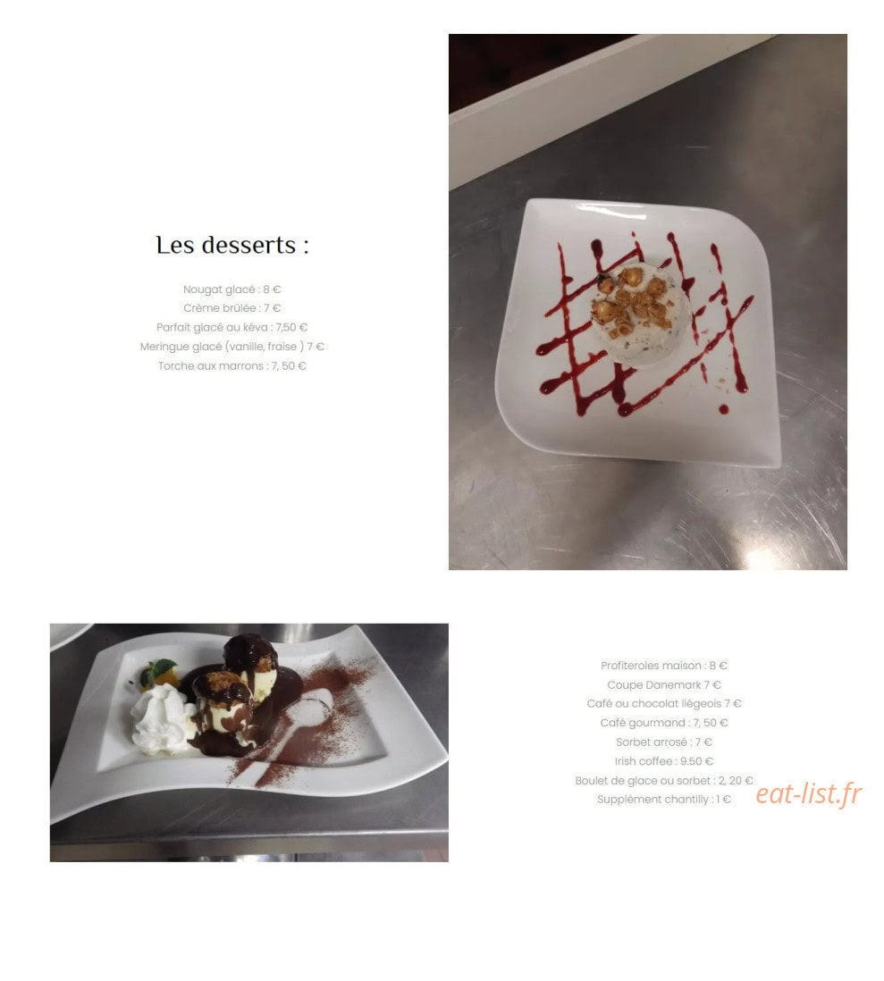 Restaurant Alcôve — carte page 2