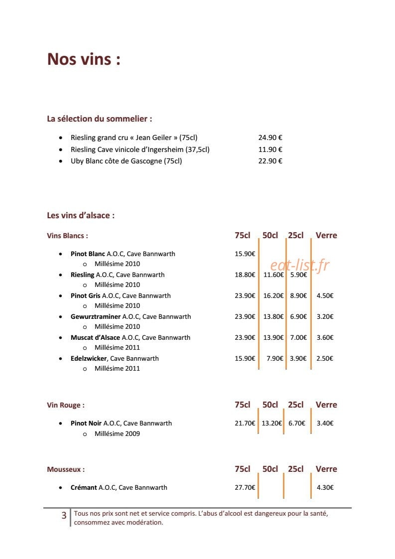 L' epicurien — carte page 3