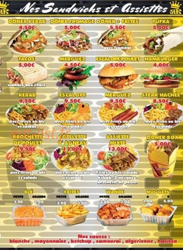 Royal Kebab — carte page 3