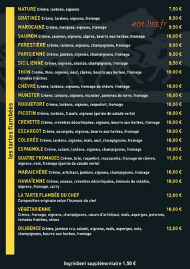 Le Bistrot de la Diligence — carte page 8