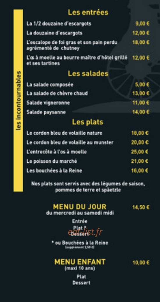Le Bistrot de la Diligence — carte page 6