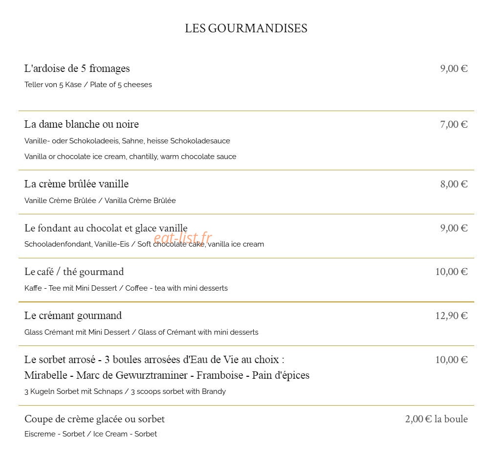 La Cave du Bailli — carte page 5