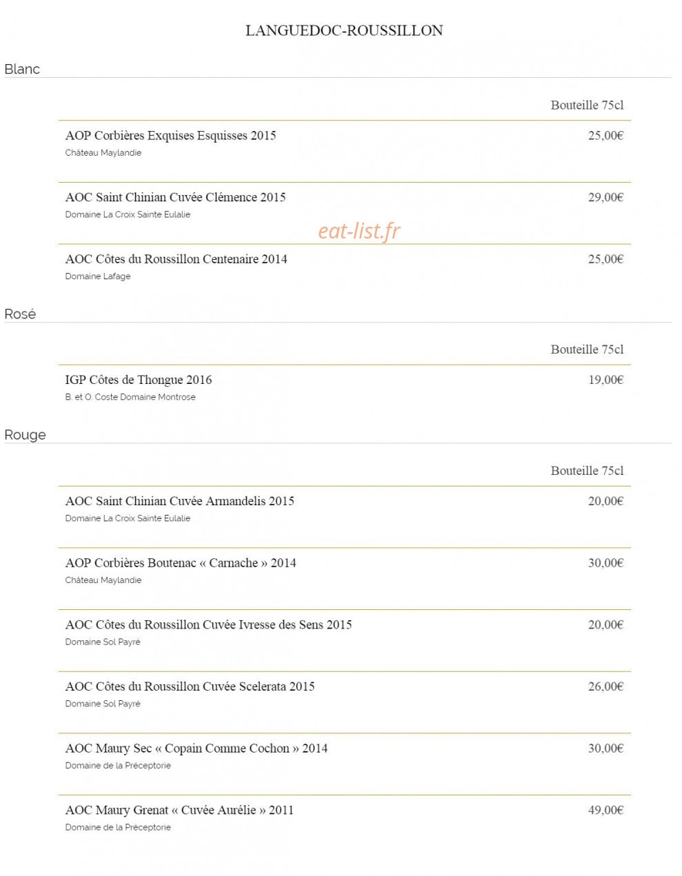 Vitis Bar — carte page 9