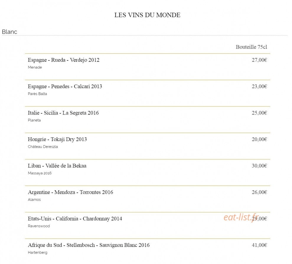 Vitis Bar — carte page 11